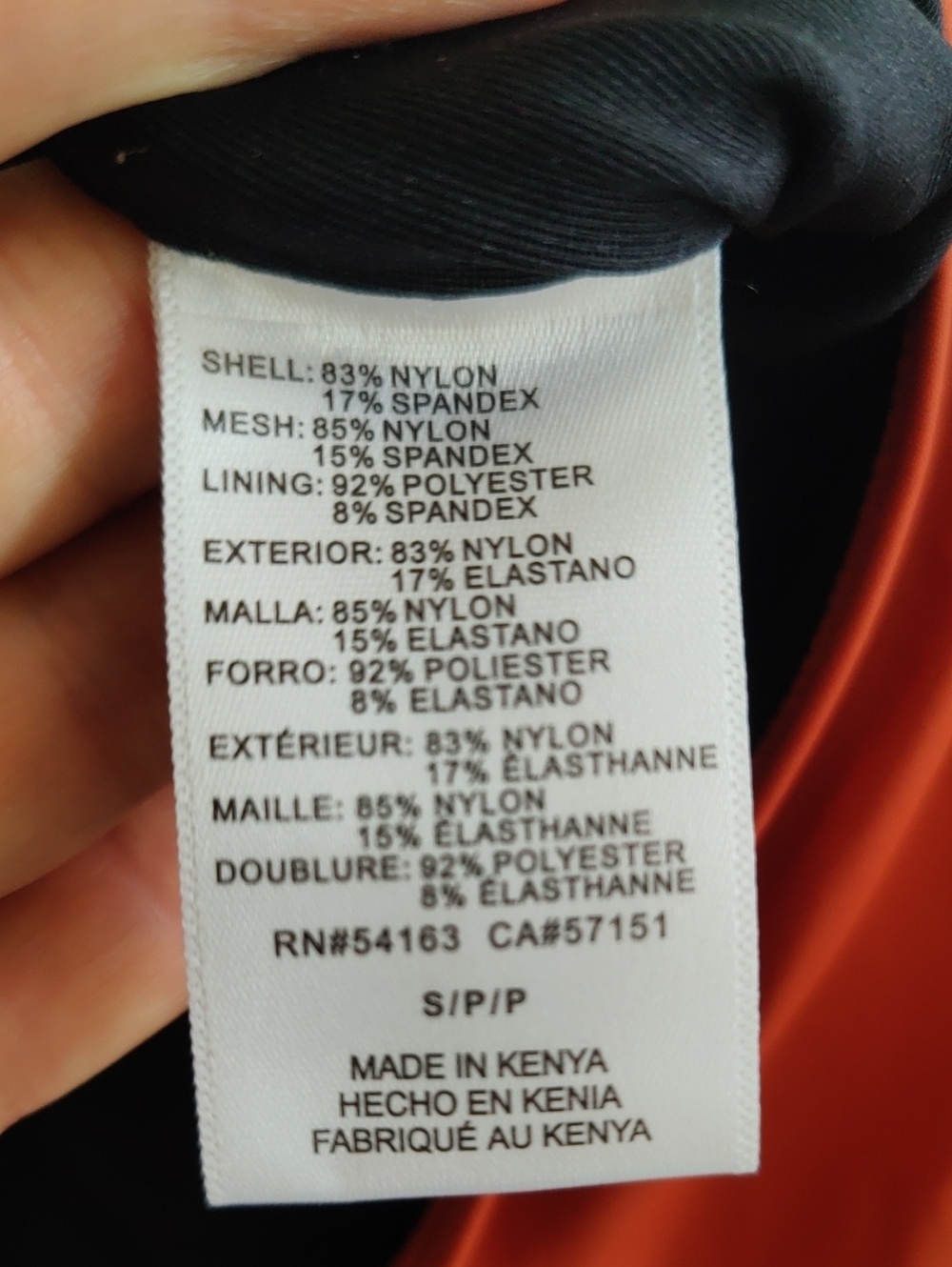 New!DKNY Y2K Women's Standard Twist Front Keyhole One Piece Swimsuit Rust Orange - Picture 6 of 9